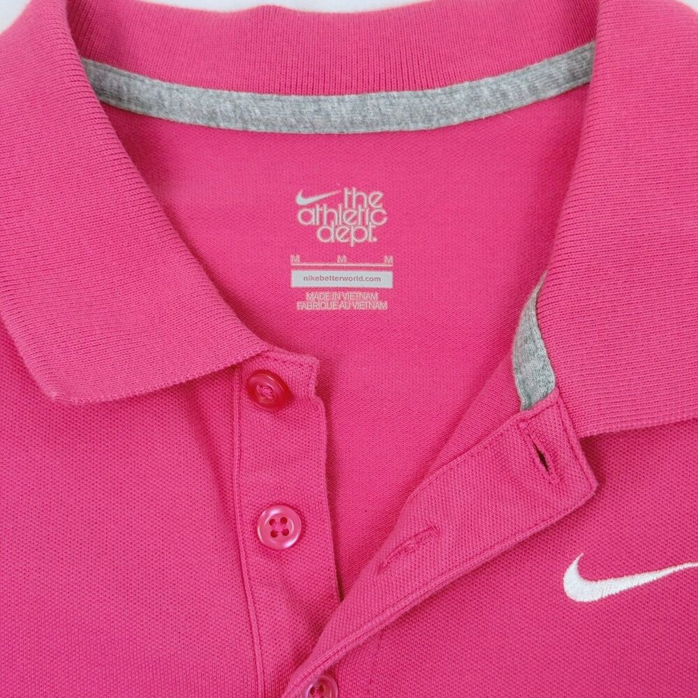 Nike Women's Short Sleeve Cotton Golf Polo Pink Size Medium